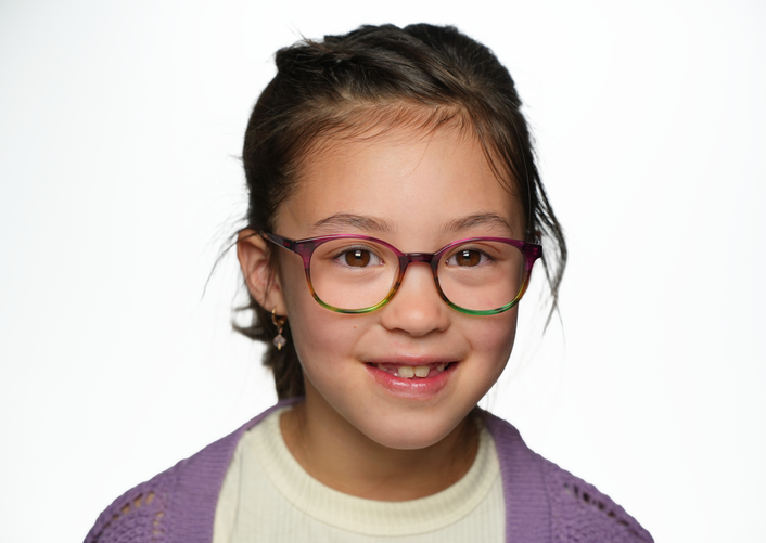 Meisje met bril